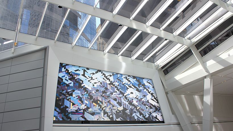 Local Fabric: A generative artwork that weaves crowd-sourced photography of Boston in a public atrium. 7