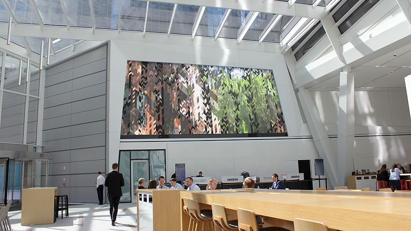 Local Fabric: A generative artwork that weaves crowd-sourced photography of Boston in a public atrium. 8