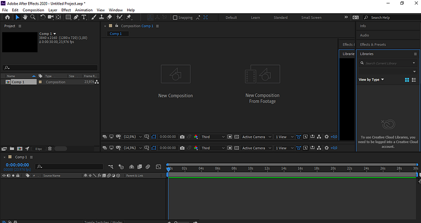 After Effects. Imagen en negro al importar archivo 1