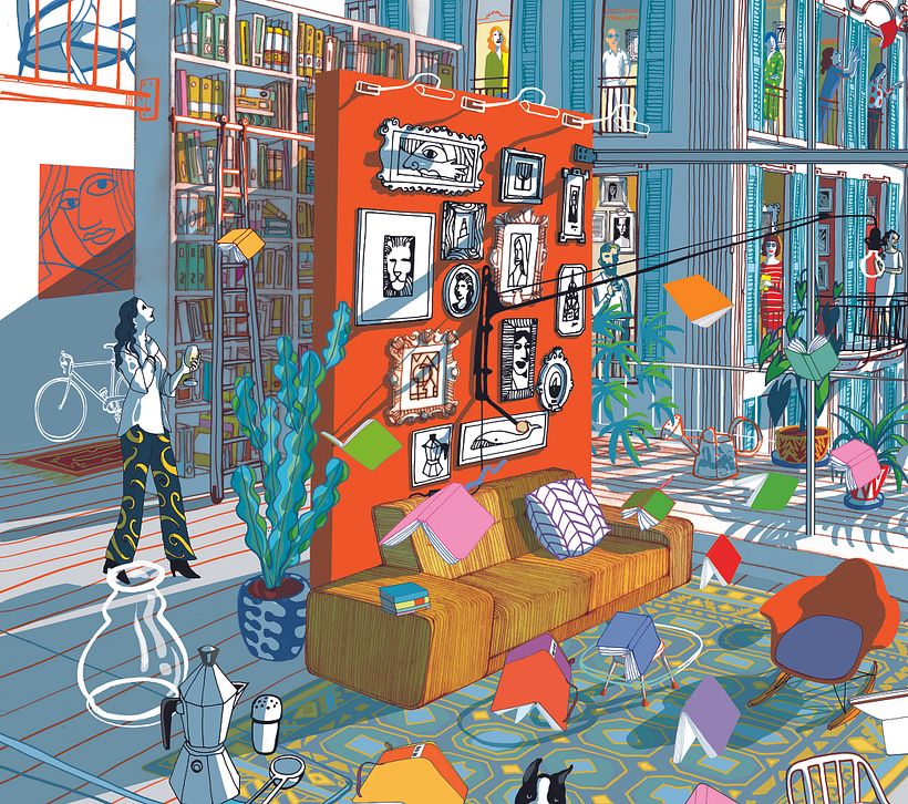 Detail of the living room