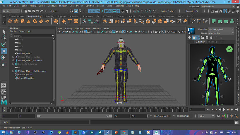 Mi Proyecto del curso: Rigging: articulación corporal de un personaje 3D  4
