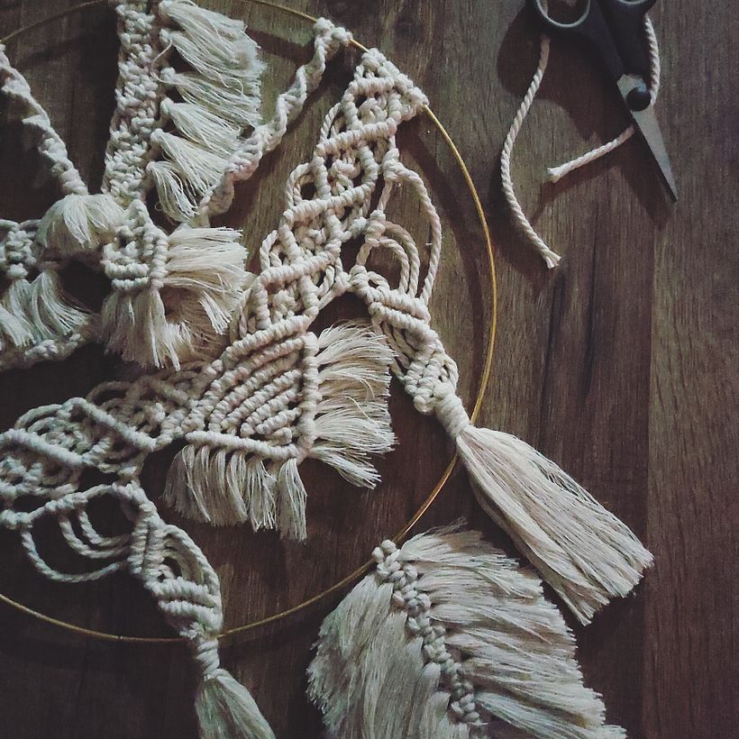 My project in Introduction to Macrame Tapestry course 5