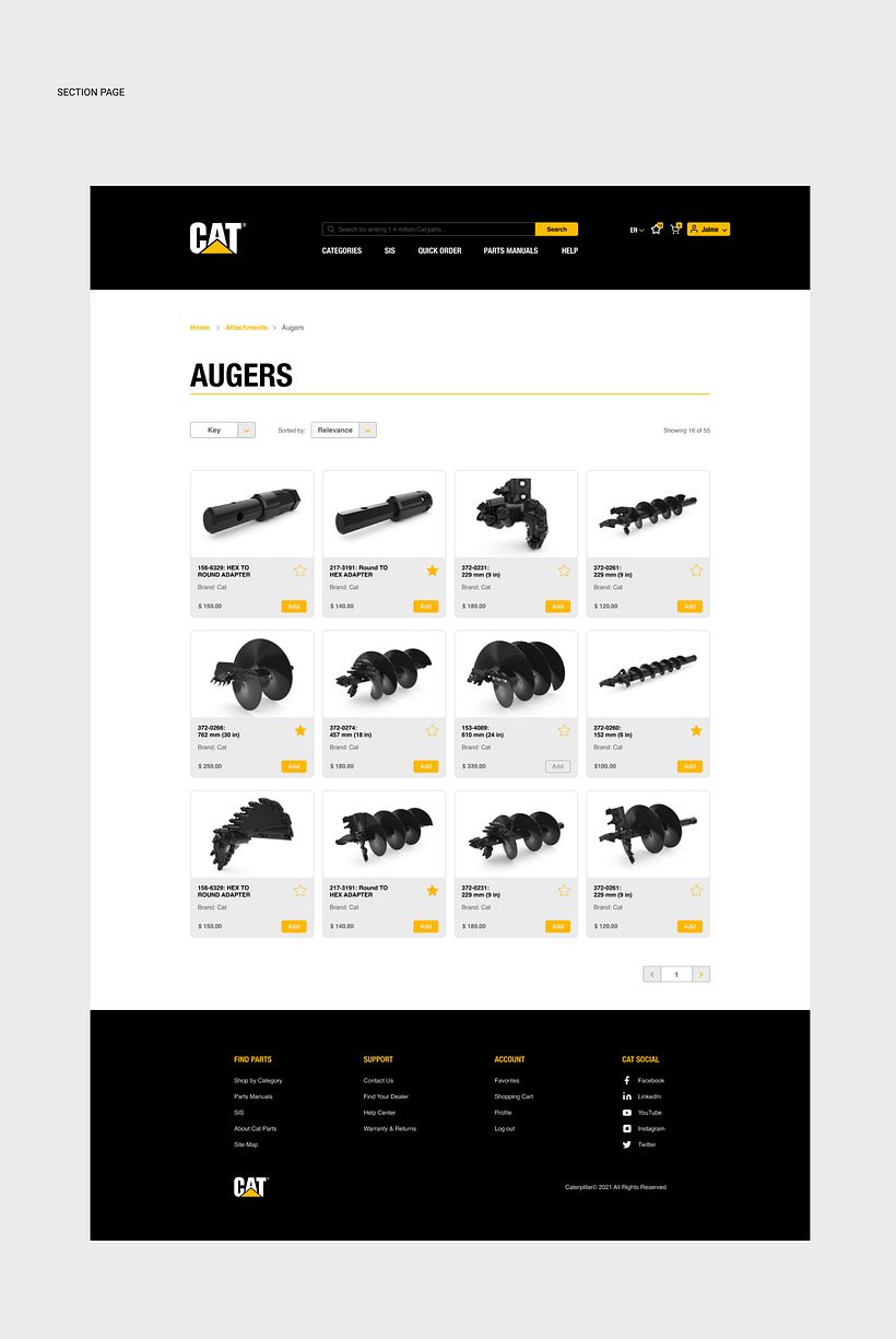 Parts Cat Redesign - UI Project 5
