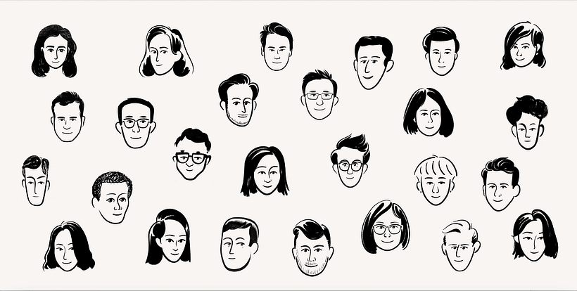 La mayoría de sus iconos y representaciones son simples y en blanco y negro.