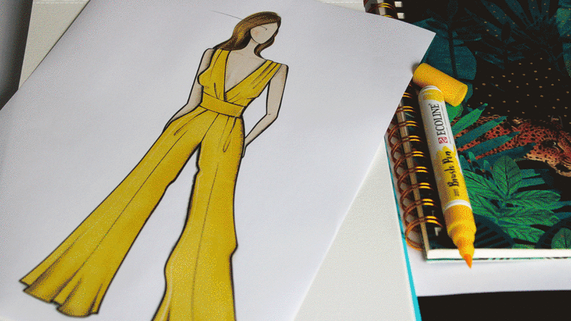 Carol Gomide created Depois das Quatro, an illustration brand focused on styles by famous designers.