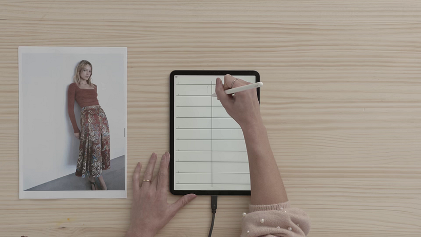 Create a new file in Procreate and divide it into 9 sections.