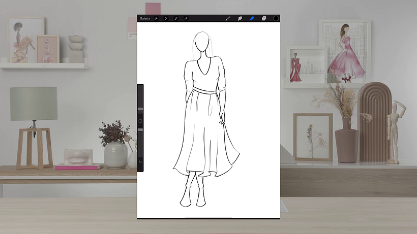 The outline makes your croquis clearer.