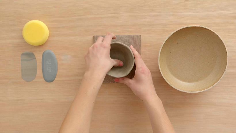 Refine the shape of the pot