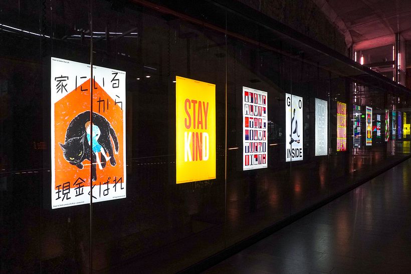 Photography by Bart Zwanenburg. Surrounding poster designs submitted by various other talented creatives.