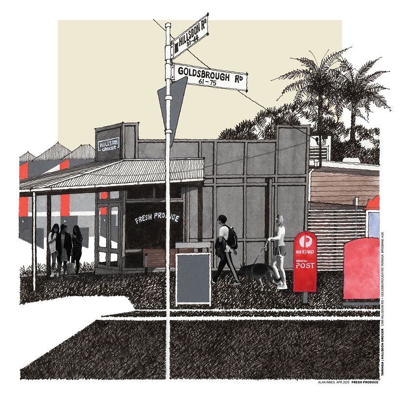 Serie Brisbane city drawings.