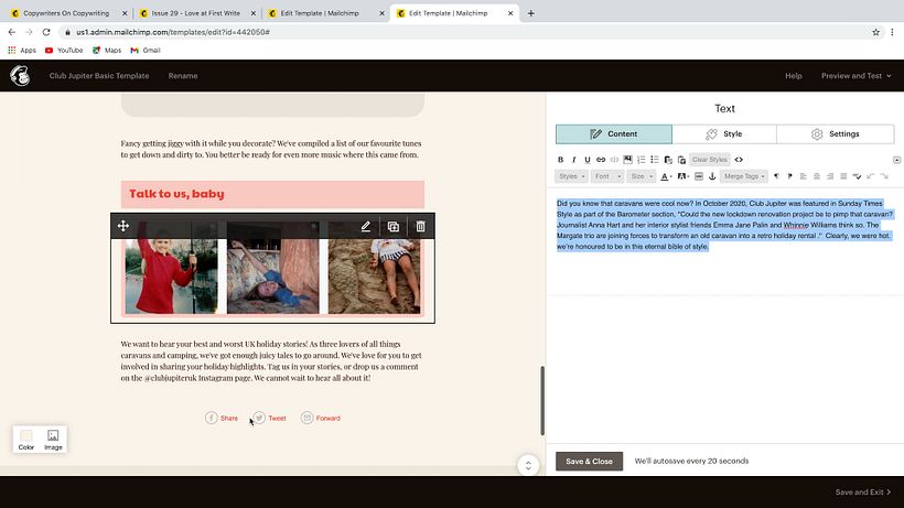 Agrega descripciones atractivas para tus fotos.