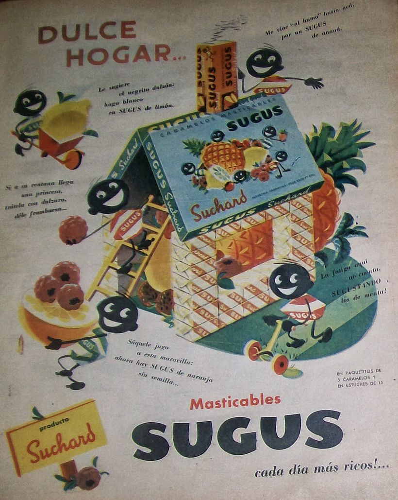La imagen de Sugus durante la década de los años 80.