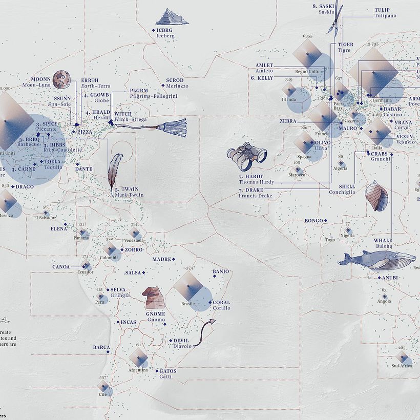 Sky Map: The world as Seen by a Pilot, detail