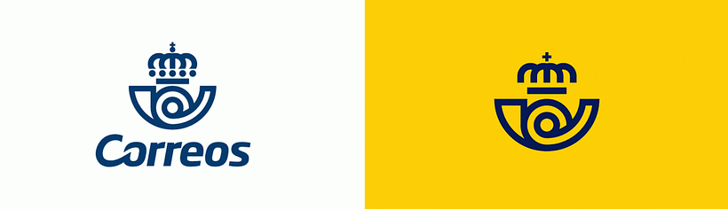 Cambios minimalistas pero moderados en el logo de Correos de España.