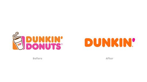 Dunkin. Versión anterior y actual.
