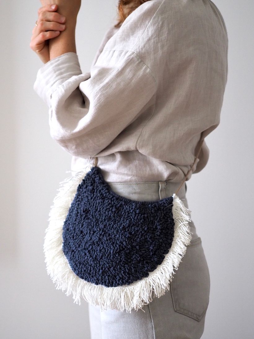 Upcycled Pants to Punched Purse