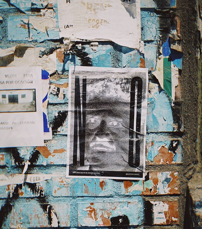 Poster Peru'nun Ica şehrinde yayınlandı. Fotoğraf: Lucía Quispe
