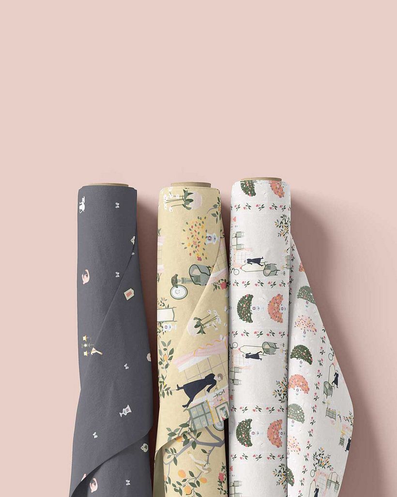 My project in Illustrated Pattern Design course: The Ladyship Room 2