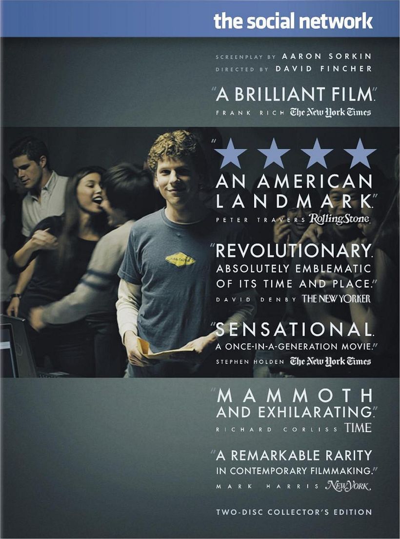 Cartel oficial de la película The Social Network.
