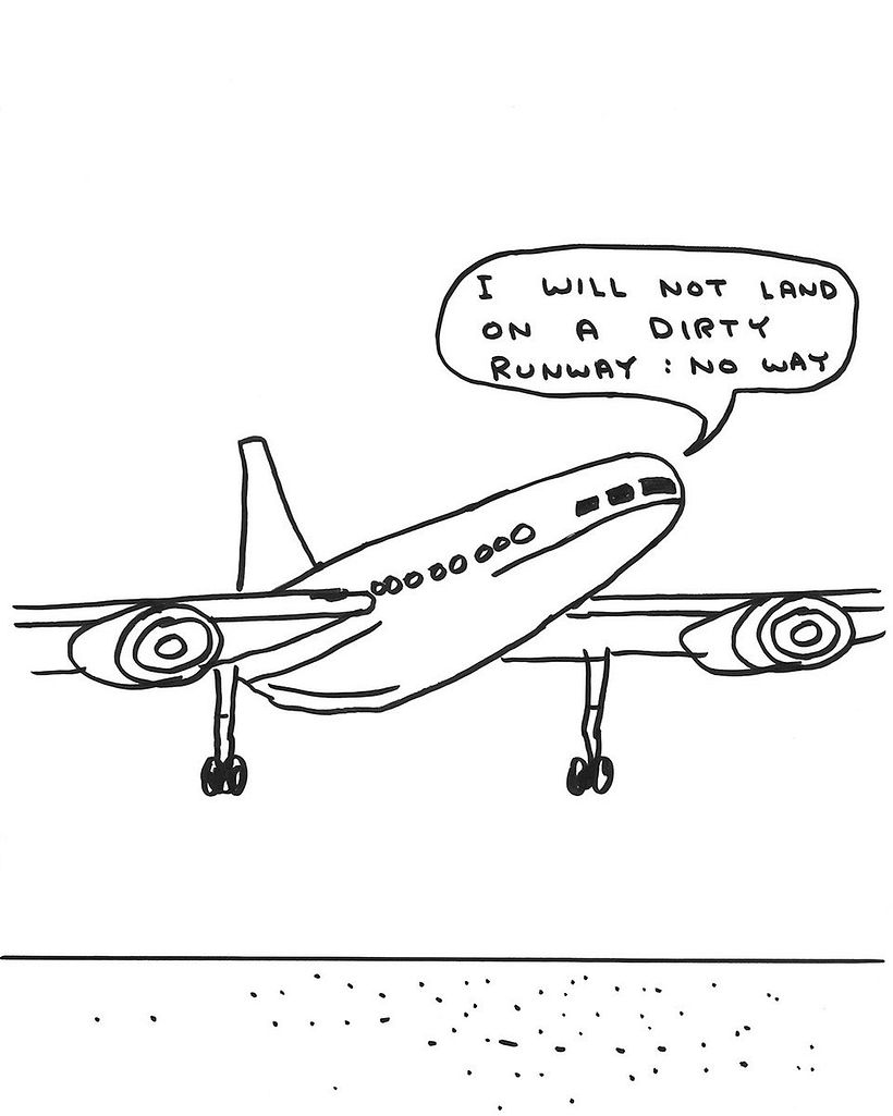 David Shrigley expresa sus ocurrencias de manera fresca y espontánea. 