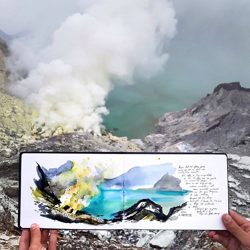 Técnicas artísticas, información dura y anécdotas personales se mezclan en el trabajo de Alicia.