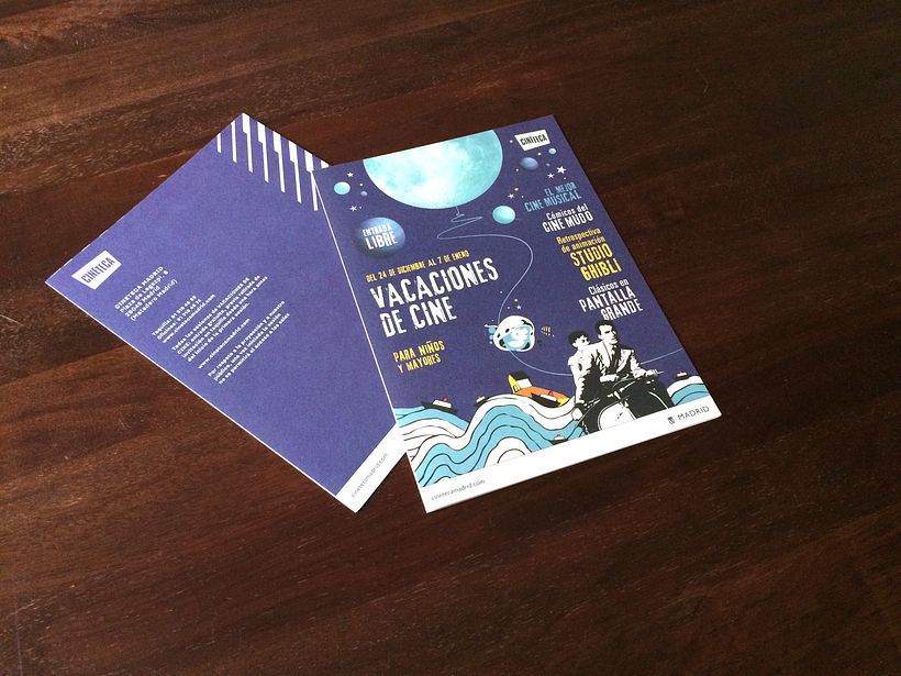 Folleto de programación desplegable. 