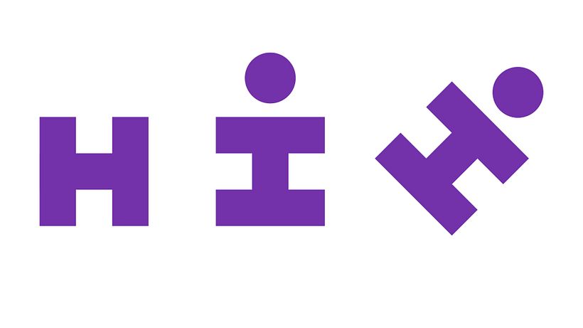 An 'H', that is also a person – if turned 45 degrees, it's both