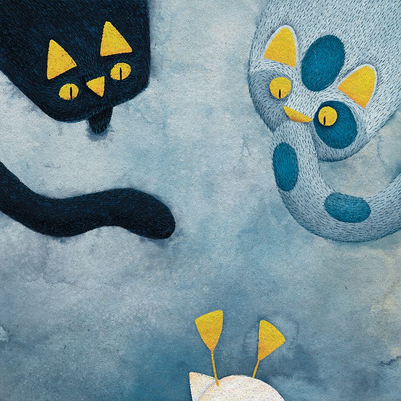 The Story of A Seagull and The Cat Who Taught Her To Fly - Traditional illustration