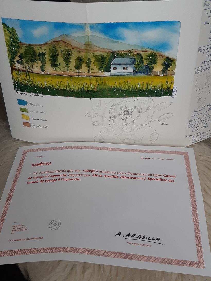 Mon projet du cours : Carnet de voyage à l’aquarelle 1