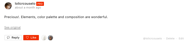 Comments help you connect with other artists.