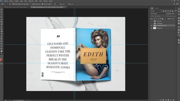 Illustration d'une maquette réalisée sur Photoshop.