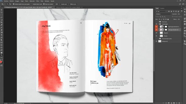 Amusez-vous à tester et à éditer vos images dans les pages intérieures de votre maquette.