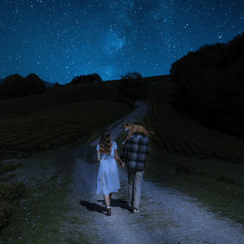 Cambio de iluminación. Pasando de día a noche. 