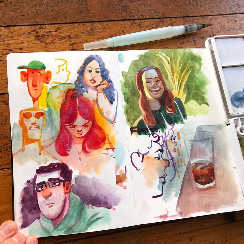 I always have a sketchbook on me 6
