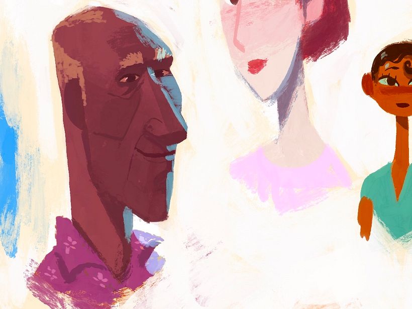 Shape-based invented portraits: Watercolor and Procreate 9