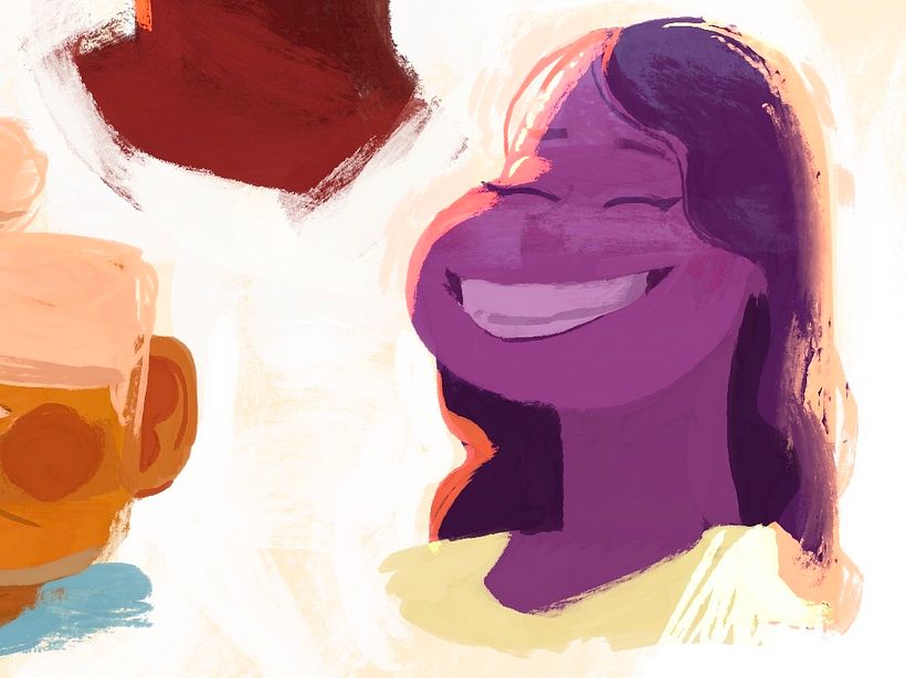 Shape-based invented portraits: Watercolor and Procreate 11