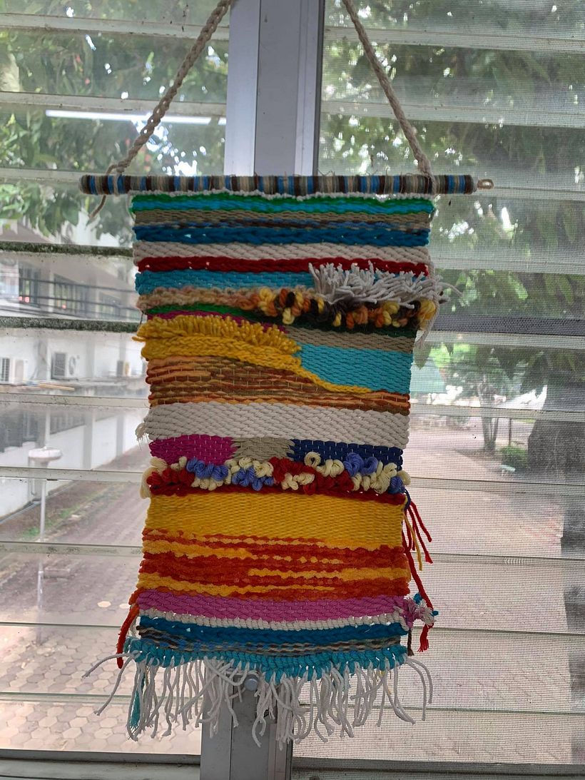 My project in Introduction to Frame Loom Tapestry course 2