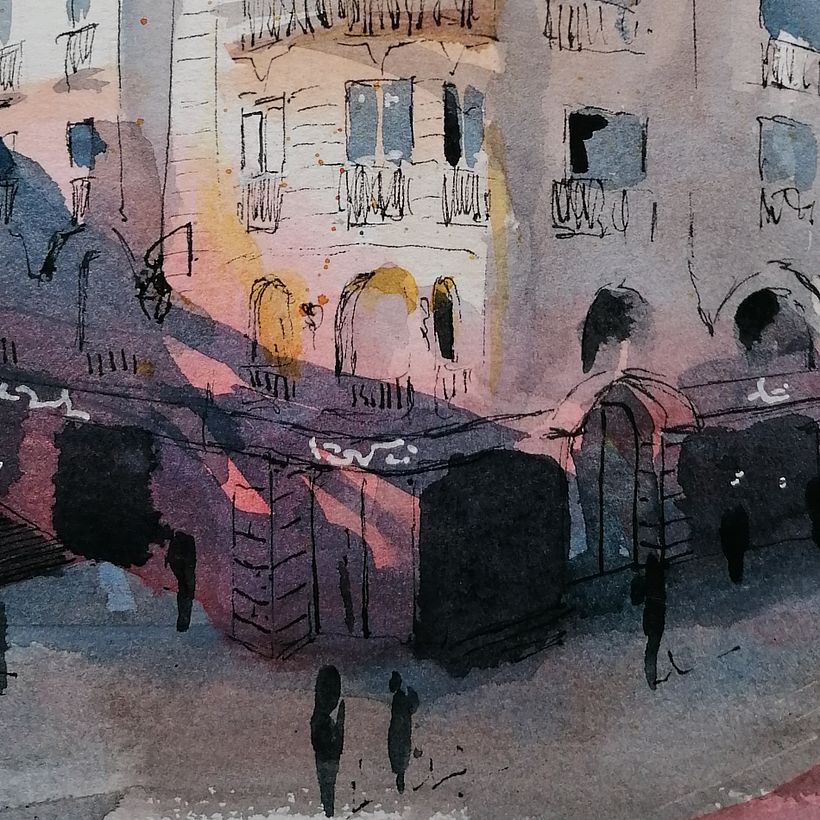 My project in Architectural Sketching with Watercolor and Ink course 3