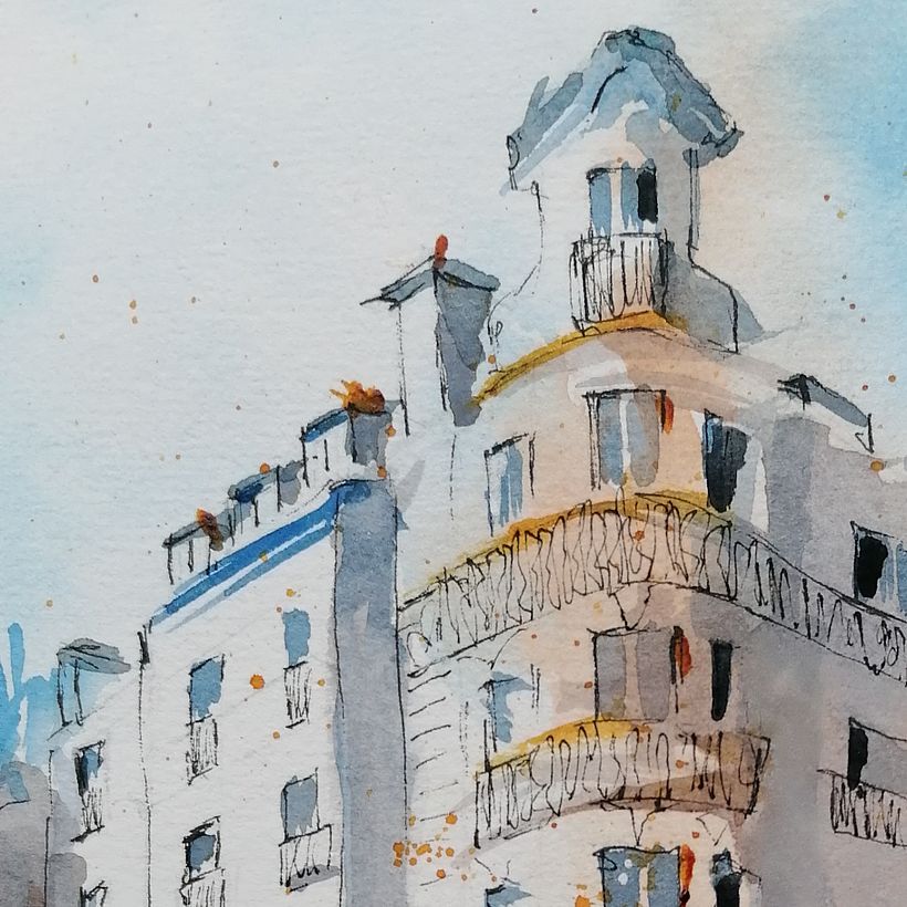 My project in Architectural Sketching with Watercolor and Ink course 4