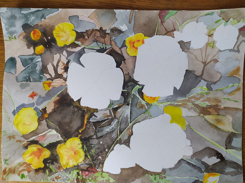 My project in Negative Watercolor Painting for Botanical Illustration course 2