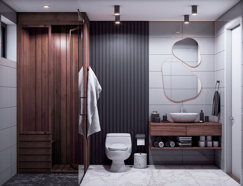 Diseño de Baño para Unifamiliar - San Isidro, Lima 3