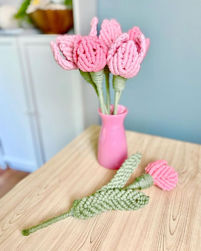 Flores de macramé por __simply_inspired__.