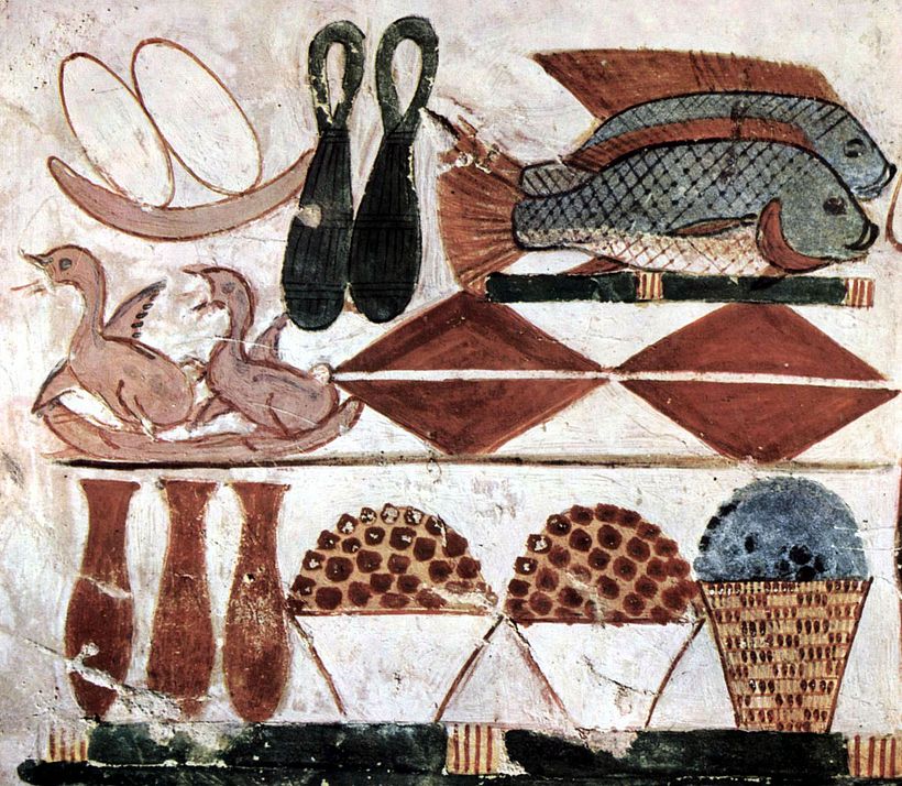 Fresco hallado en una tumba egipcia.