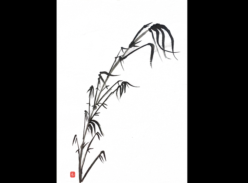 Mi Proyecto del curso: Introducción a la pintura sumi-e - Ilustrație tradițională