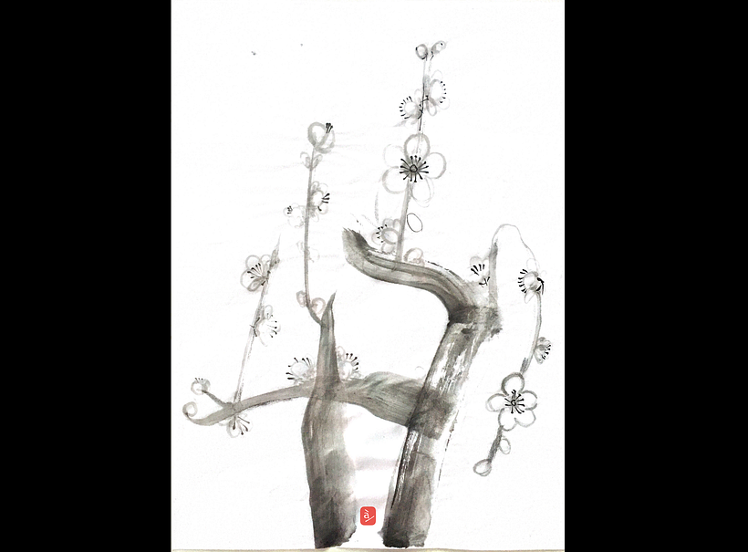 Mi Proyecto del curso: Introducción a la pintura sumi-e - Ilustrație tradițională