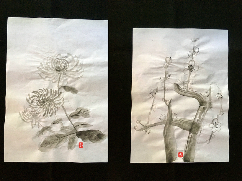 Mi Proyecto del curso: Introducción a la pintura sumi-e - Ilustrație tradițională