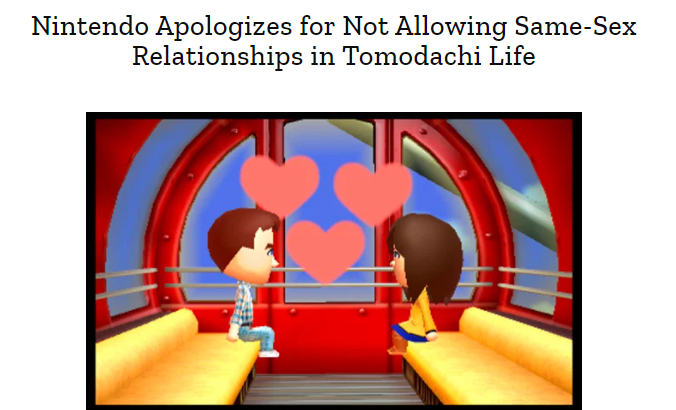 Artículo sobre la controversia con "Tomodachi Life" por la revista Time (Matt Peckham, 9 de mayo de 2014)