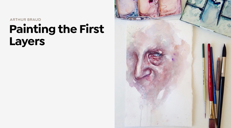 Arthur Braud will be laying down the foundation for a painting, in this case, a portrait.