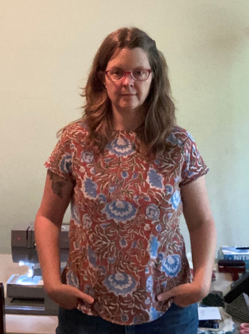 My first shirt, made from cotton I bought online.