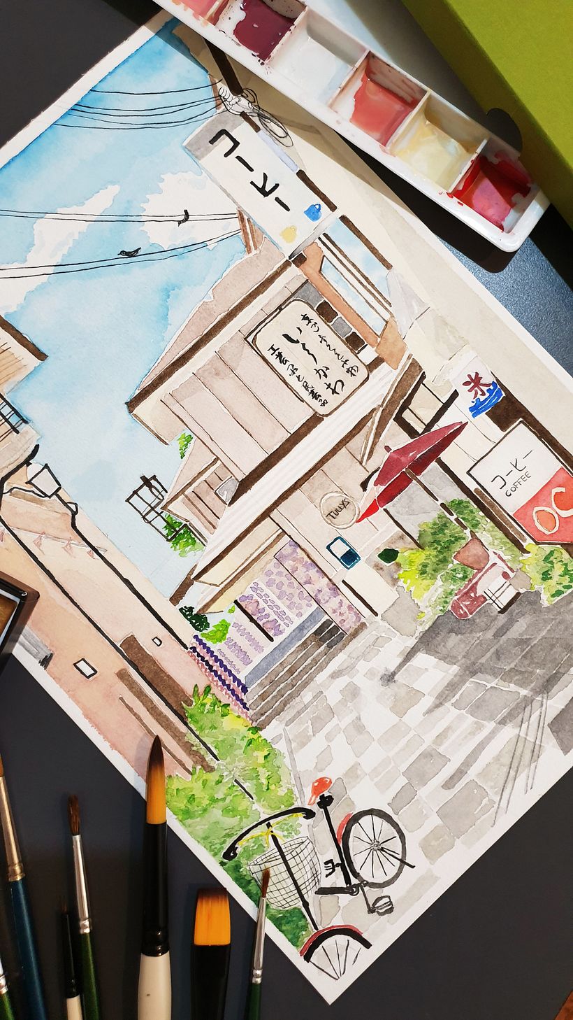 Cafe in a quiet and beautiful alley in Japan 2